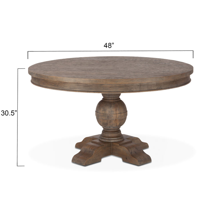Chatham Downs 48" Round Weathered Teak Dining Table