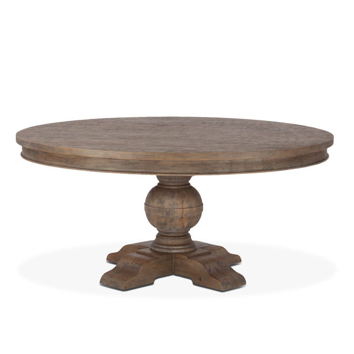 Chatham Downs 72" Round Weathered Teak Dining Table
