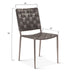 Lund 17" Buffalo Leather and Iron Dining Chair - World Interiors