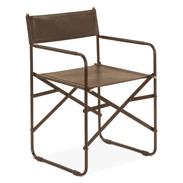 Lund Black Buffalo Leather Dining Chair World Interiors