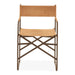 Lund Sand Suede and Iron Director Dining Chair - World Interiors