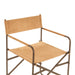 Lund Sand Suede and Iron Director Dining Chair - World Interiors