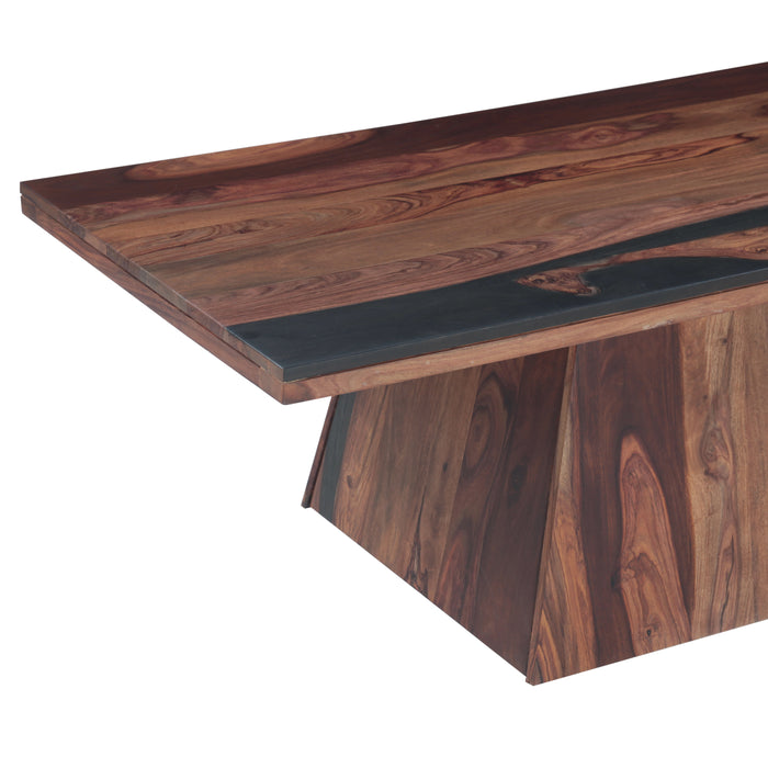 Delphine 51" Coffee Table in Burnt Sheesham
