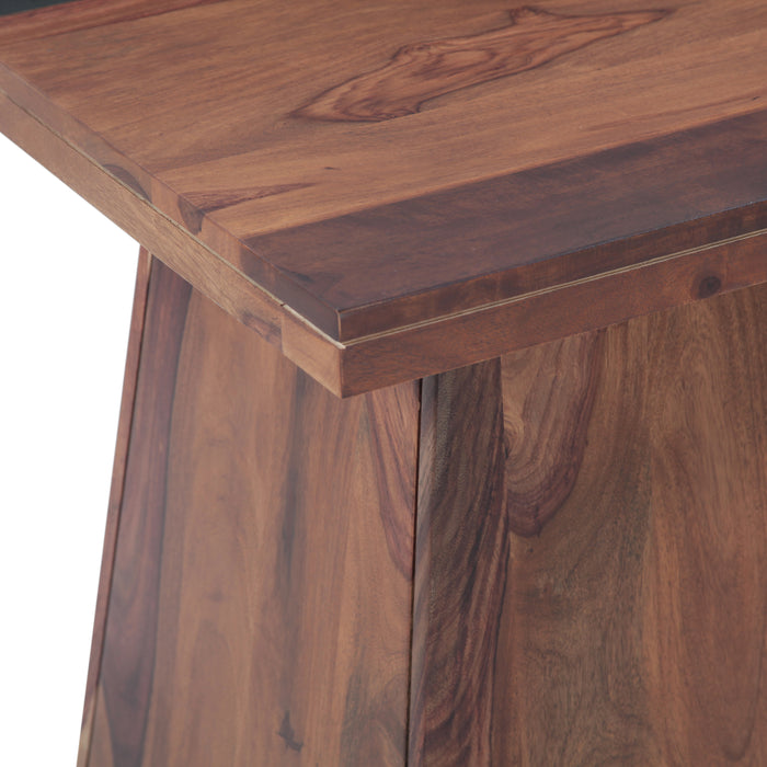 Delphine 51" Coffee Table in Burnt Sheesham