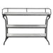 Calloway 50" White Marble Industrial Console Table - World Interiors