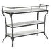 Calloway 50" White Marble Industrial Console Table - World Interiors