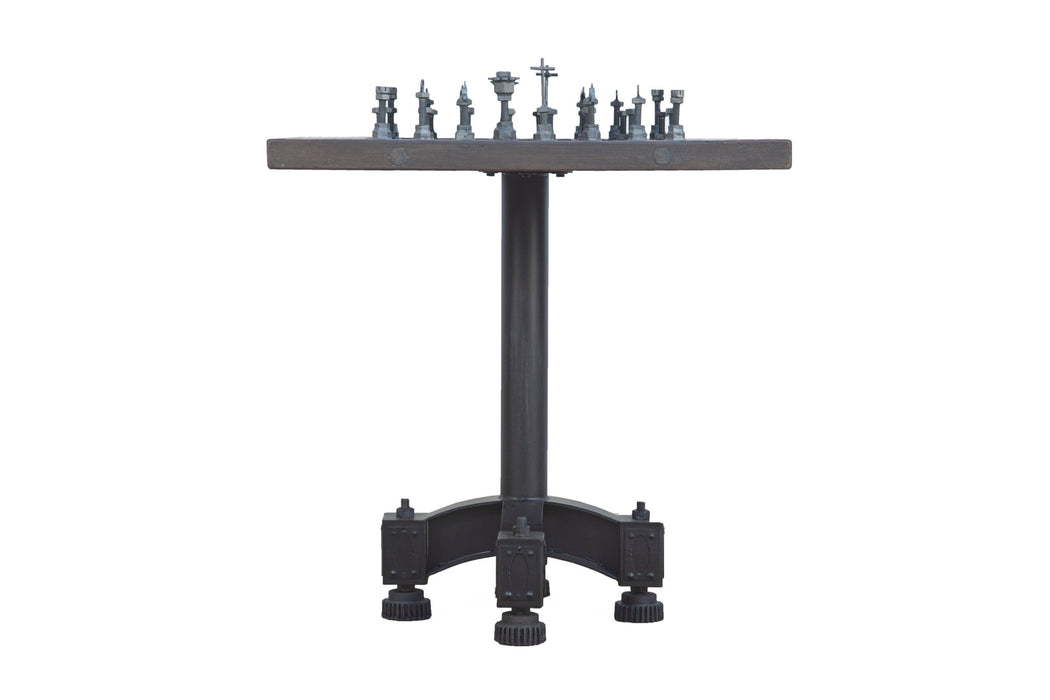 Rustic Revival Industrial Teak Wood Chess Set - World Interiors