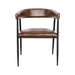 Brisben Halstead Dining Chair in Chestnut Leather - World Interiors