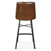 Brisben Modern Leather Counter Chair in Chestnut Leather - World Interiors