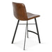 Brisben Modern Leather Counter Chair in Chestnut Leather - World Interiors