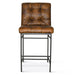 Brisben 19" Stockton Leather Counter Chair in Antique Whiskey - World Interiors