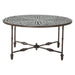Ozark 40" Coffee Table with Floral Horn Inlay and Iron - World Interiors