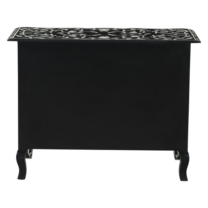 Ozark 42" Two Drawer Chest with Floral Horn Inlay - World Interiors