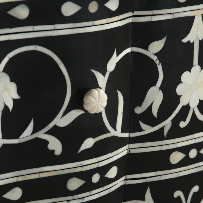 Ozark 42" Two Drawer Chest with Floral Horn Inlay - World Interiors