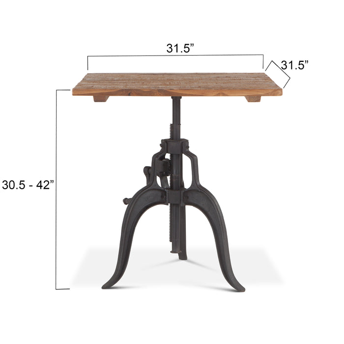 Artezia Farmhouse Industrial Crank Side Table - World Interiors