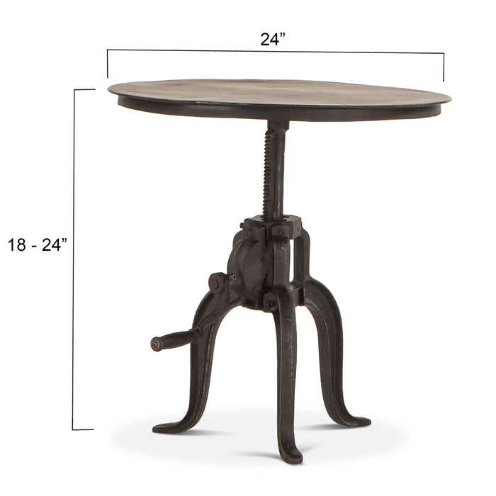 Artezia Industrial Adjustable Side Table - World Interiors