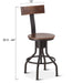 Amici Acacia Wood Adjustable Height Barstool - World Interiors