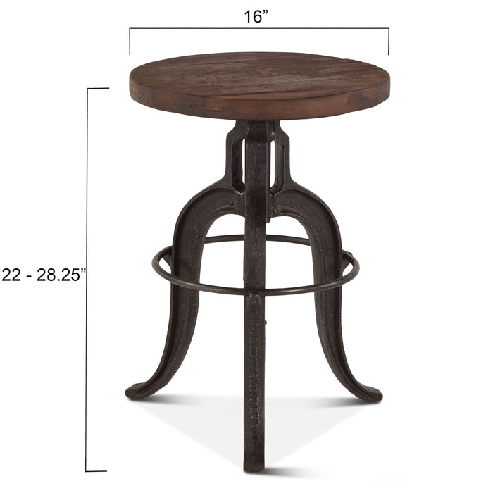 Adjusting Stools Paxton Rustic Industrial Adjusting Stool - World Interiors