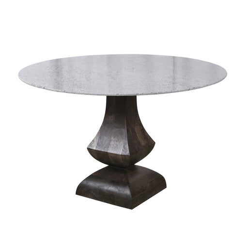 Palm Desert 47" Grey Marble Dining Table with Provence Pedestal - World Interiors
