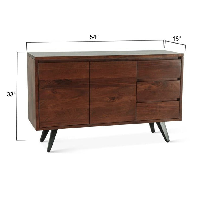 Knoxville 54" Rustic Modern Sideboard - World Interiors