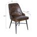 Galway Dining Chair in Antique Whiskey Leather - World Interiors