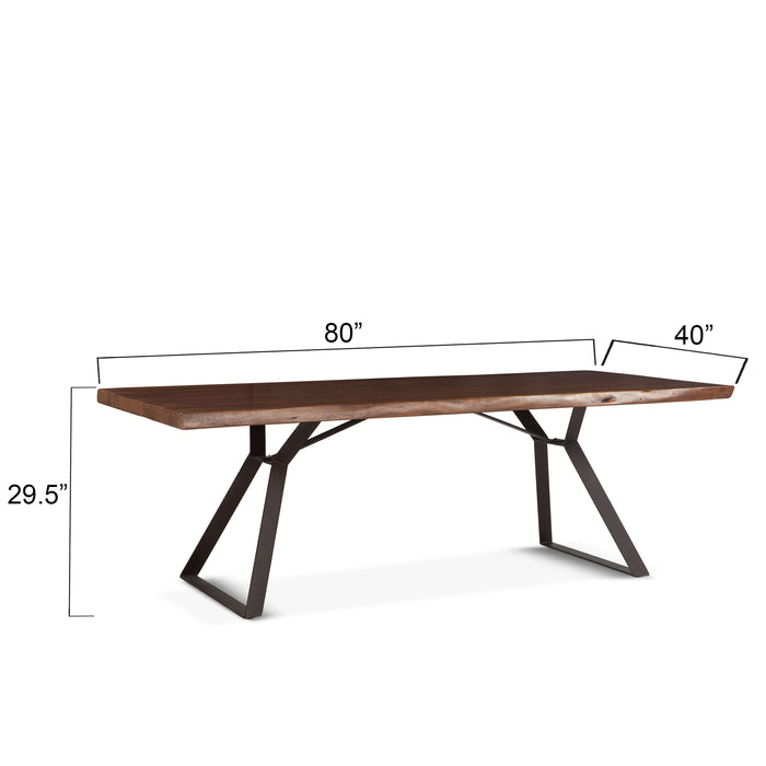 Nottingham 80" Modern Live - Edge Dining Table - World Interiors