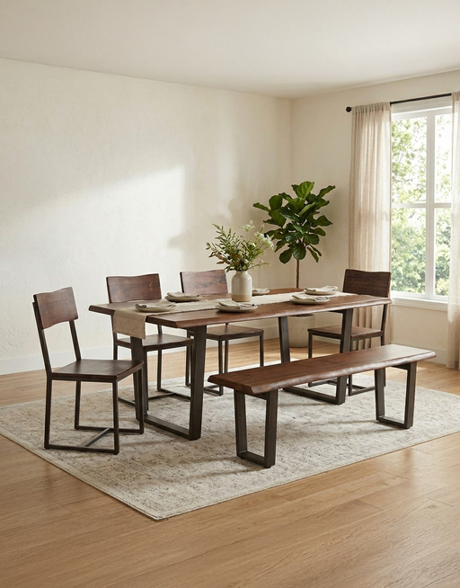 Belfrie 72" Acacia Wood Dining Table - World Interiors