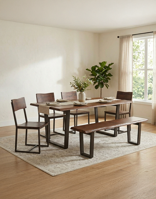 Belfrie 72" Acacia Wood Dining Table - World Interiors