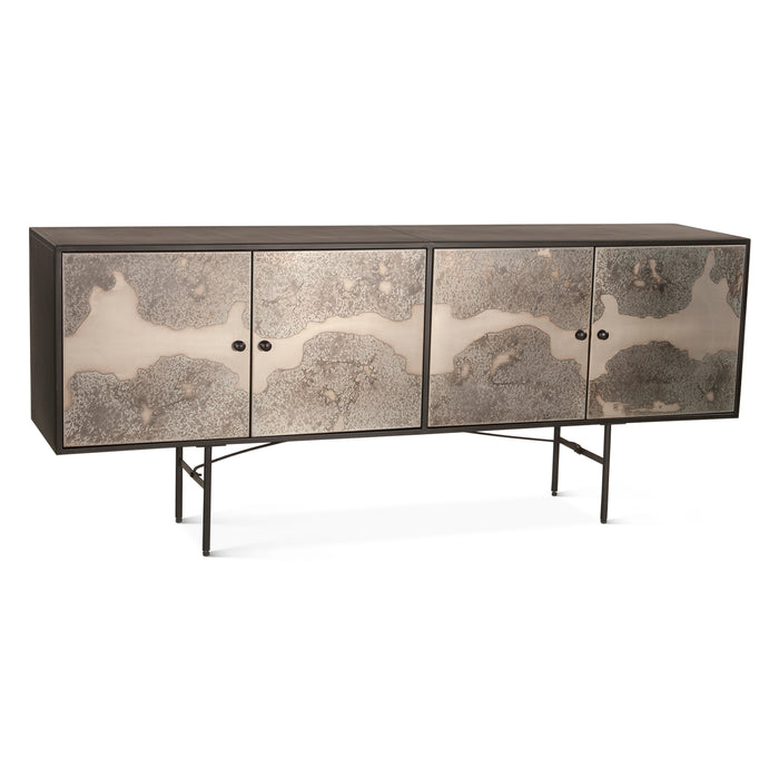 St. George 72" Industrial Sideboard in Oxidized Matte Black - World Interiors
