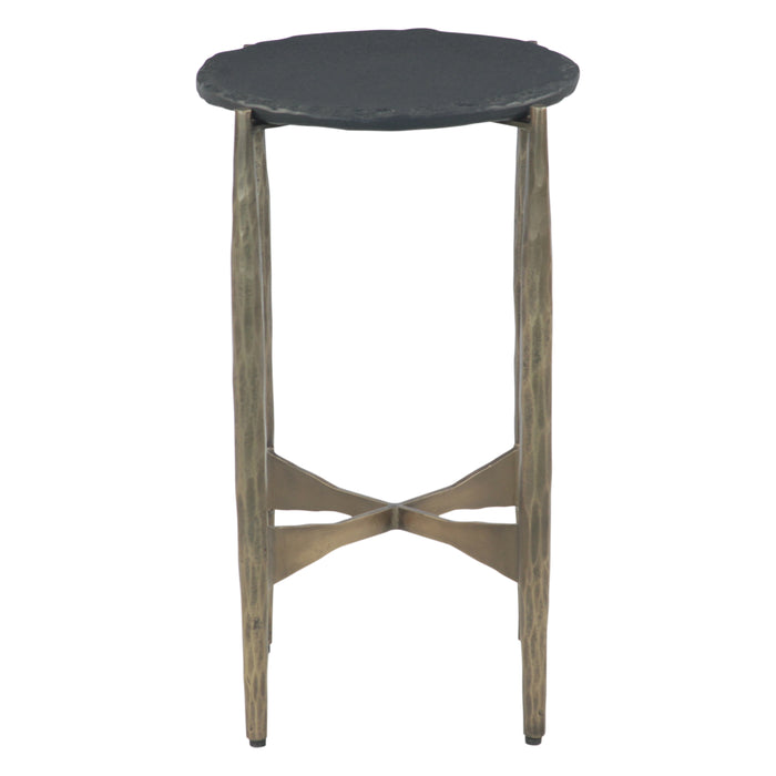 Odessa 16" Black Marble Nesting Side Tables - World Interiors