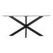 Pasadena 70" Iron and White Marble Oval Dining Table - World Interiors
