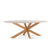 Pasadena 90" Iron and Marble Oval Dining Table - World Interiors