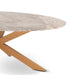 Pasadena 90" Iron and Marble Oval Dining Table - World Interiors