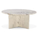 Giza 36" Round Coffee Table in Alabaster Marble - World Interiors