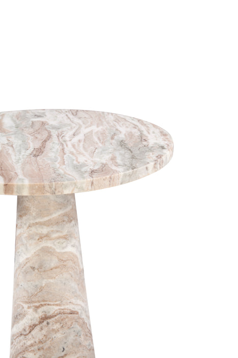 Giza 30" Round Dining Table in Brown Toronto Marble - World Interiors