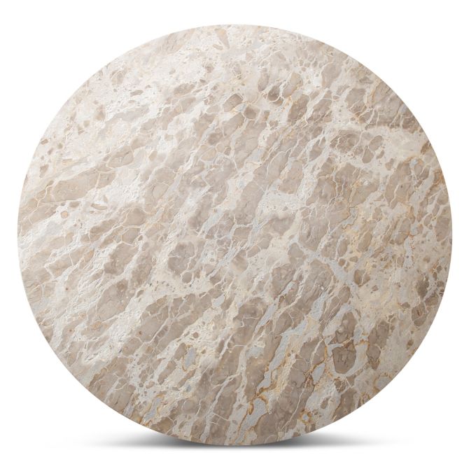 Giza 48" Round Dining Table in Capri Beige Marble