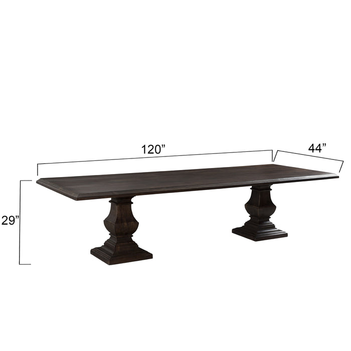 Toulon Vintage Brown Dining Table - World Interiors