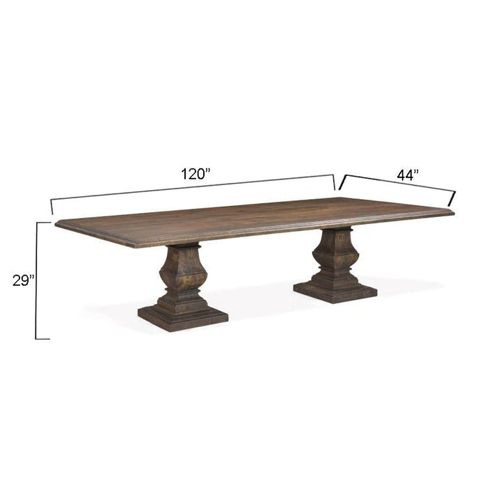 Toulon Weathered Mango Dining Table - World Interiors