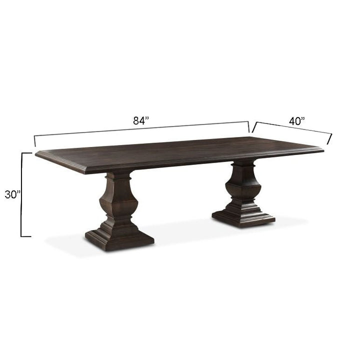 Toulon Vintage Brown Dining Table - World Interiors