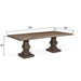 Toulon Weathered Mango Dining Table - World Interiors