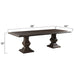 Toulon Vintage Brown Dining Table - World Interiors