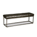 Melbourne 54" Iron and Black Leather Bench - World Interiors