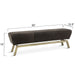 Melbourne Modern Suede Bench - World Interiors