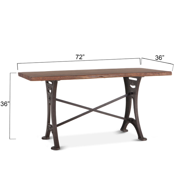 Blayne Rustic Farmhouse Gathering Dining Table - World Interiors