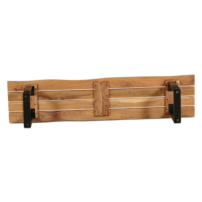 Vienna 68" Modern Acacia Wood Outdoor Bench - World Interiors