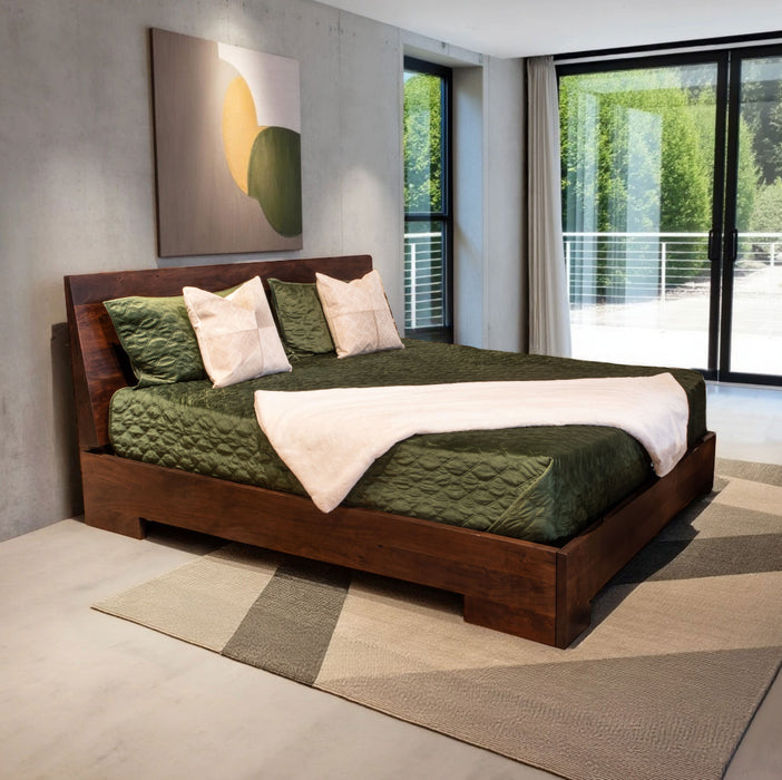 Acadia Modern Platform Bed in Coffee Bean - World Interiors