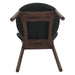 Parker 18" Round Back Dining Chair in Black Leather and Wood - World Interiors