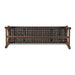 Noto 54" Acacia Wood Bench in Matte Brown & Black Leather - World Interiors