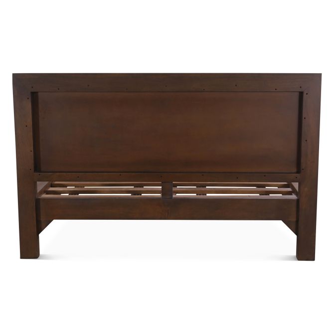 Lisbon Mid - Century Bed in Matte Brown - World Interiors