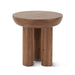 Noto 20" Round Side Table in Acorn Brown - World Interiors
